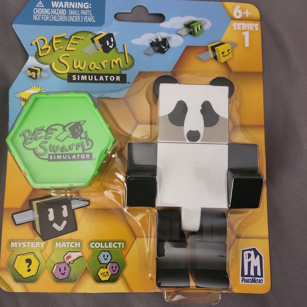 Bee Swarm Simulator Series 1 Panda Bear Action Figure Mystery Bee Pod PhatMojo